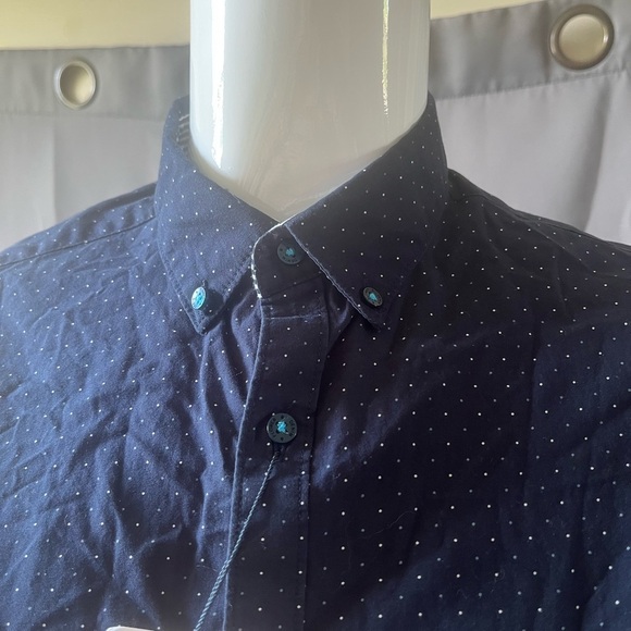 Denim & Flower Blue Casual Button Down Shirt size medium - Picture 4 of 10